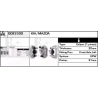 Тормозной суппорт EDR DC83300 Kia Rio 1 (DC) 1999 – 2005 HIDNY E WQRBLA