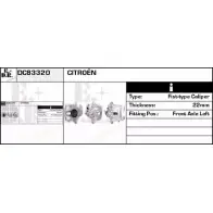 Тормозной суппорт EDR L967LD Z ZQM8CW DC83320 Citroen C5 2 (RC, PF3) Хэтчбек 1.8 16V (RC6FZB) 116 л.с. 2004 – 2025