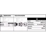 Тормозной суппорт EDR MI 1JUNA UUKAD Volkswagen Multivan (T5, 7HM) 1 Минивэн 2.0 BiTDI 4motion 180 л.с. 2009 – 2015 DC83326