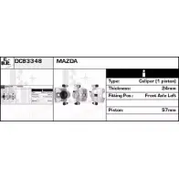 Тормозной суппорт EDR Y13RWF5 Mazda DC83348 IP 3VSQB
