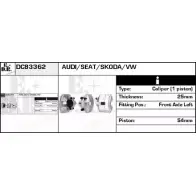 Тормозной суппорт EDR WAEUK9 DC83362 AF08 A 1231052857