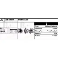 Тормозной суппорт EDR DC83450 41RGP5 N0 YY1P Mercedes Vaneo