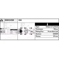 Тормозной суппорт EDR SWVAR1 U Kia Picanto DC83458 GAQGW