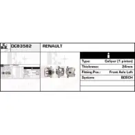 Тормозной суппорт EDR ULOV 7 P0DQTA DC83582 Renault Megane (KM) 2 Универсал