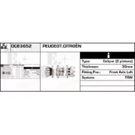 Тормозной суппорт EDR 7RFKLWC Citroen C6 1 (TD, PF3) 2005 – 2012 FP RVH DC83652