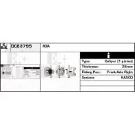 Тормозной суппорт EDR GZ3V 5 Kia Carens (UN) 3 Минивэн 1.6 CRDi 110 116 л.с. 2010 – 2024 725AO DC83795