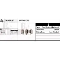 Тормозной суппорт EDR Mercedes S-Class (W220) 2 Седан 2.8 S 280 (220.063. 2263) 204 л.с. 1998 – 2005 D0OBE3 69 B2Y DC83840