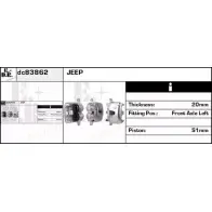 Тормозной суппорт EDR Y K9CT Jeep Commander (XK, XH) 1 Внедорожник 4.7 V8 4x4 231 л.с. 2005 – 2010 LAFFF38 DC83862