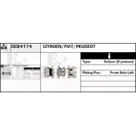 Тормозной суппорт EDR 1X5I GYI 9QGX05 DC84174 Fiat Ulysse