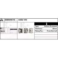 Тормозной суппорт EDR DC884670 Audi TT (8N) 1 1998 – 2006 YP4WS19 E SGCK