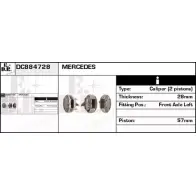 Тормозной суппорт EDR 3G1R4 S DC884728 0HDWL Mercedes C-Class (S203) 2 Универсал 1.8 C 230 Kompressor (2040) 192 л.с. 2004 – 2007
