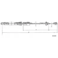 Тросик газа CABOR 1231325251 2W RH2 089CX2 10.015