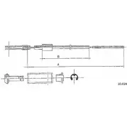Тросик газа CABOR 2R8G621 1231325283 10.024 72JAR 0N