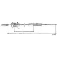 Тросик газа CABOR 10.026 CVNL 49 1231325285 YGBFC