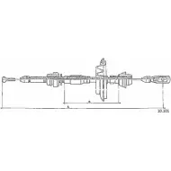 Тросик газа CABOR 1231325621 G 3BVQBK U06VX 10.101