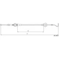 Тросик газа CABOR LQ76VG 10.1413 1231326033 6DR NVK