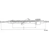 Трос сцепления CABOR QJ9TUVL H 5MR7 10.2441 1231326161
