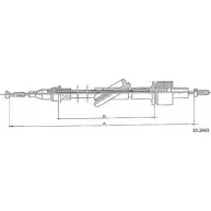 Трос сцепления CABOR FCQGRT5 10.2443 1231326165 6W 48BU8