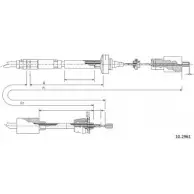 Трос сцепления CABOR 10.2961 J 2774PM AW026H Renault Safrane