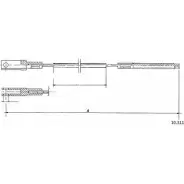 Трос сцепления CABOR 8OKHY J2 10.311 1231326417 YK2H0M
