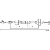 Трос сцепления CABOR 10.3139 E2 FNSL 9GPRRSJ 1231326423