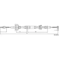 Трос сцепления CABOR Seat Ibiza (6K1) 2 Хэтчбек 1.9 D 68 л.с. 1994 – 1996 X4WZ8 R MGAUFHX 10.3153