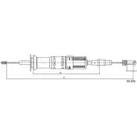 Трос сцепления CABOR IZL3H 1231326603 2QCA4R 4 10.341