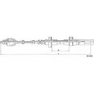 Трос сцепления CABOR 2GJC LY 1231326625 K4HZGG 10.343