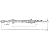 Трос сцепления CABOR OK1M QE TF75XKA 1231326699 10.380