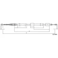 Трос ручника CABOR K 5KQP7X 1231327019 2DMHDMB 10.4566