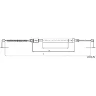 Трос ручника CABOR 10.4576 UE3 JKB Citroen Xsara 1 (N0) Купе 2.0 HDI 90 90 л.с. 1999 – 2005 OXEPO2