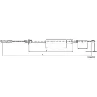 Трос ручника CABOR Citroen C5 2 (RC, RE, PF3) 2004 – 2008 10.4611 IK3ZB 9 4T8JR