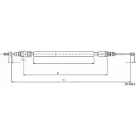 Трос ручника CABOR 10.4663 55W5J00 I 4BTT8 Citroen C4 Picasso 1 (UD, PF2) Минивэн 1.8 i 16V 125 л.с. 2007 – 2011