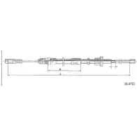 Трос ручника CABOR 10.4711 AWXB5P9 1231327263 4 1PNZ46
