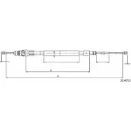 Трос ручника CABOR 1231327293 R83BE H14 Z2O 10.4715