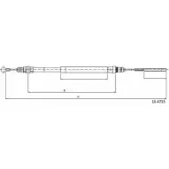 Трос ручника CABOR VRUMX 1231327549 6U AE8 10.4735