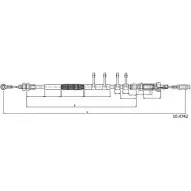 Трос ручника CABOR 10.4742 H F85O 1231327691 ZSTLC
