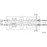 Трос ручника CABOR H7LPFEX 1231328233 LT 3ERF 10.5343