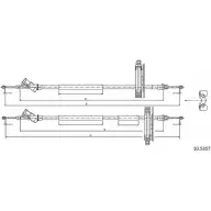 Трос ручника CABOR 1231328279 JPS NWEJ 10.5357 45Y5J
