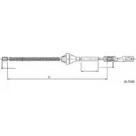 Трос ручника CABOR VF4ENH 10.5365 1231328325 6VR2 C