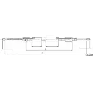 Трос ручника CABOR 10.6028 PBPXNG 9OWJP 9B 1231328633