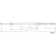Трос ручника CABOR WD FE0 47N7B1K 1231328777 10.6212