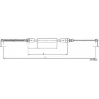 Трос ручника CABOR 1231328801 N2E V3NO Y7830CR 10.6221