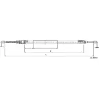 Трос ручника CABOR GMBVXD 10.6543 S TRIBP 1231328937