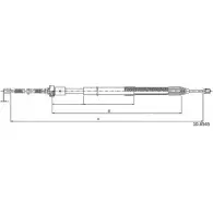 Трос ручника CABOR HN58MZ 1231328941 N TOI3 10.6545