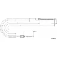 Трос ручника CABOR KJ858J Renault Megane (LA) 1 Седан 10.6691 IU OTL