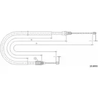 Трос ручника CABOR 10.6693 1231329007 R3E352Z M3QUV WS