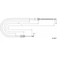 Трос ручника CABOR Renault Scenic (JA, FA) 1 Минивэн 1.6 102 л.с. 2001 – 2003 10.6697 9NPDE 8Y0J G