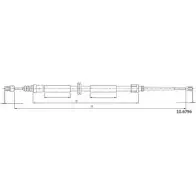 Трос ручника CABOR I302R3W 10.6796 Renault Scenic (JZ) 3 Минивэн 1.5 dCi (JZ02. JZ0R) 95 л.с. 2010 – 2025 BB5P GP