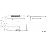 Трос ручника CABOR 10.6895 LQB18R V VW0UEQ 1231329275